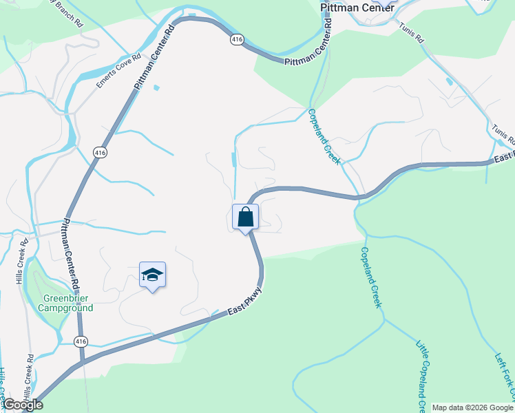 map of restaurants, bars, coffee shops, grocery stores, and more near 146 John Green Road in Gatlinburg