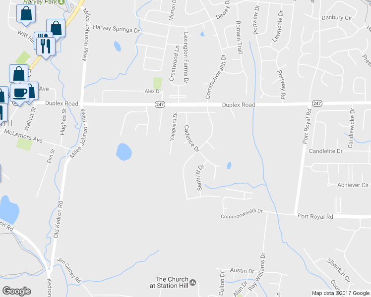 map of restaurants, bars, coffee shops, grocery stores, and more near 2003 Cadence Court in Spring Hill
