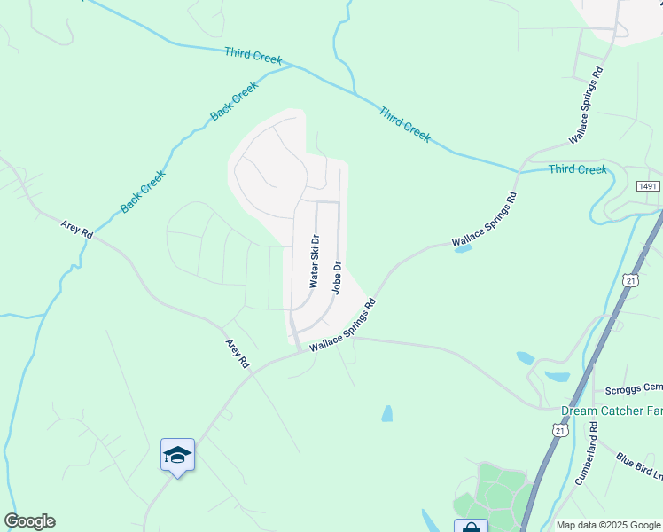 map of restaurants, bars, coffee shops, grocery stores, and more near 161 Jobe Drive in Statesville