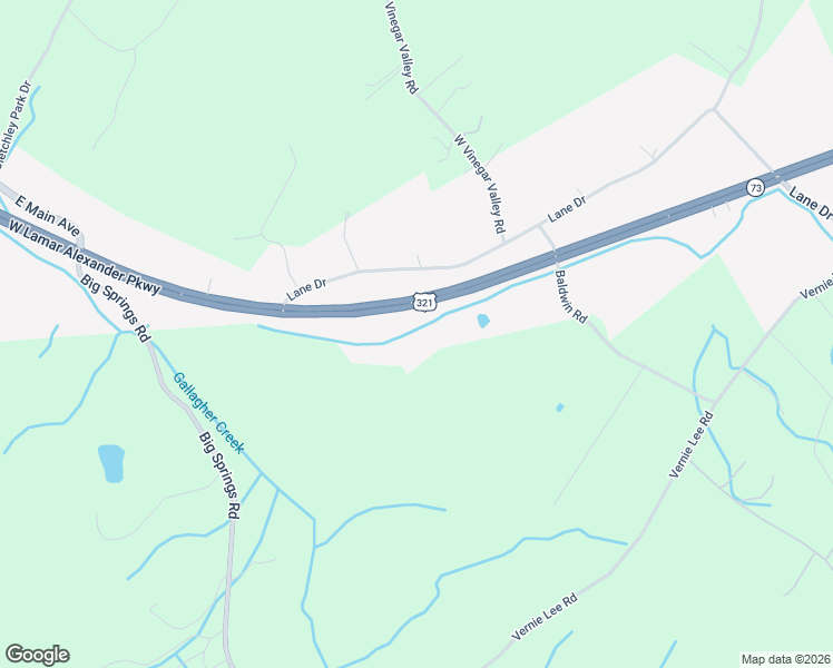 map of restaurants, bars, coffee shops, grocery stores, and more near 3151 West Lamar Alexander Parkway in Friendsville