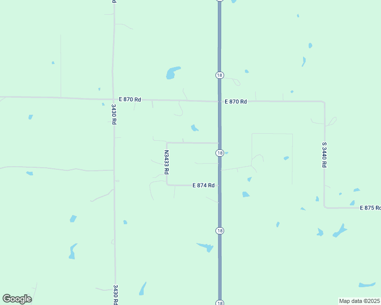 map of restaurants, bars, coffee shops, grocery stores, and more near 870067 Oklahoma 18 in Chandler