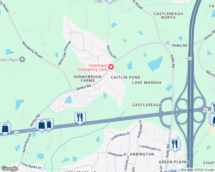 map of restaurants, bars, coffee shops, grocery stores, and more near 808 Summit Crest Court in Apex