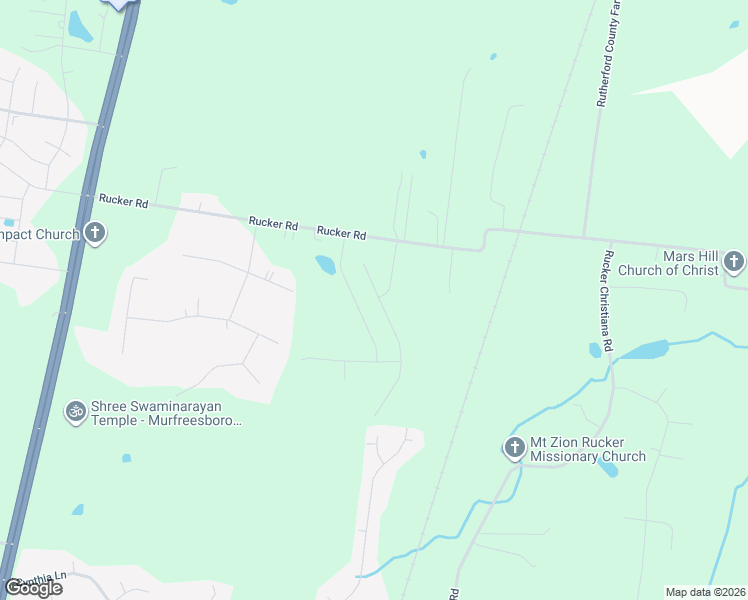 map of restaurants, bars, coffee shops, grocery stores, and more near 290 Rucker Road in Murfreesboro