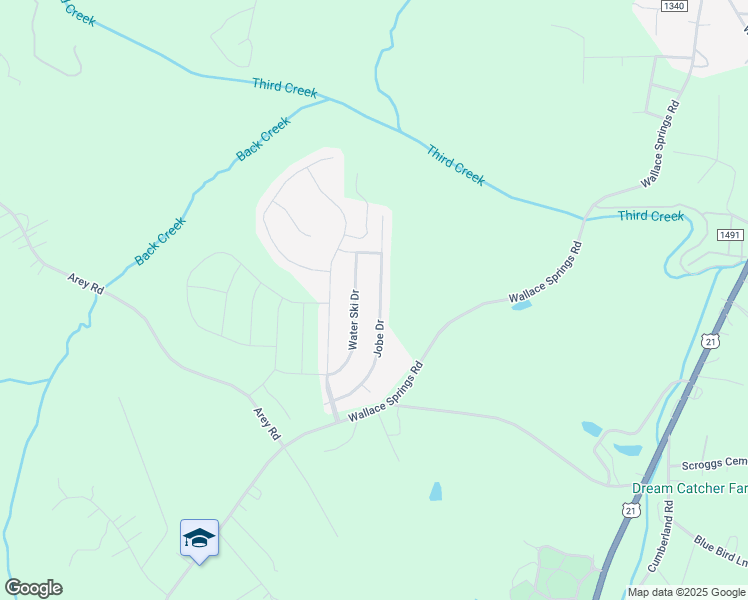 map of restaurants, bars, coffee shops, grocery stores, and more near 177 Jobe Drive in Statesville