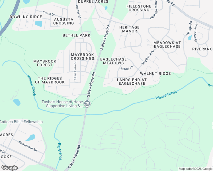 map of restaurants, bars, coffee shops, grocery stores, and more near 2309 Maybrook Drive in Raleigh