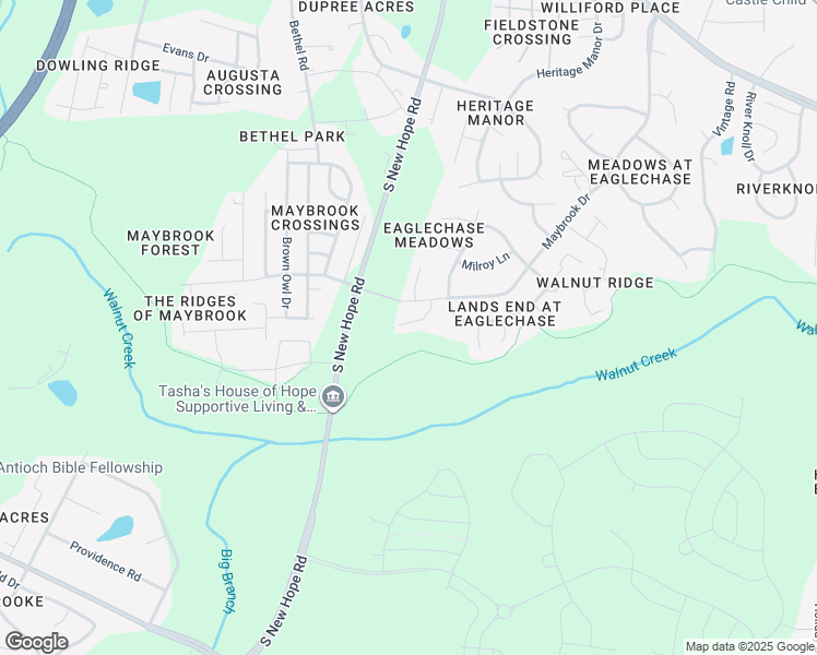 map of restaurants, bars, coffee shops, grocery stores, and more near 2309 Maybrook Drive in Raleigh