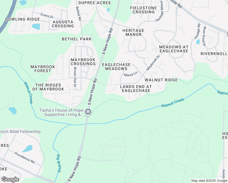 map of restaurants, bars, coffee shops, grocery stores, and more near 2309 Maybrook Drive in Raleigh