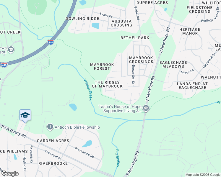 map of restaurants, bars, coffee shops, grocery stores, and more near 1718 Bethel Road in Raleigh
