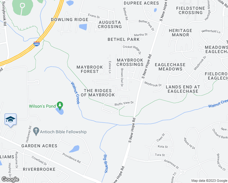 map of restaurants, bars, coffee shops, grocery stores, and more near 2706 Erinridge Road in Raleigh