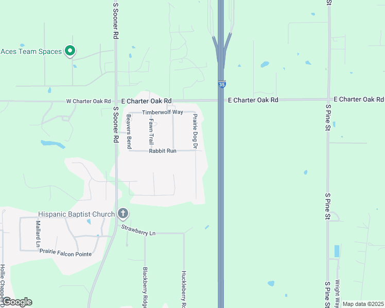 map of restaurants, bars, coffee shops, grocery stores, and more near 4584 Rabbit Run in Edmond
