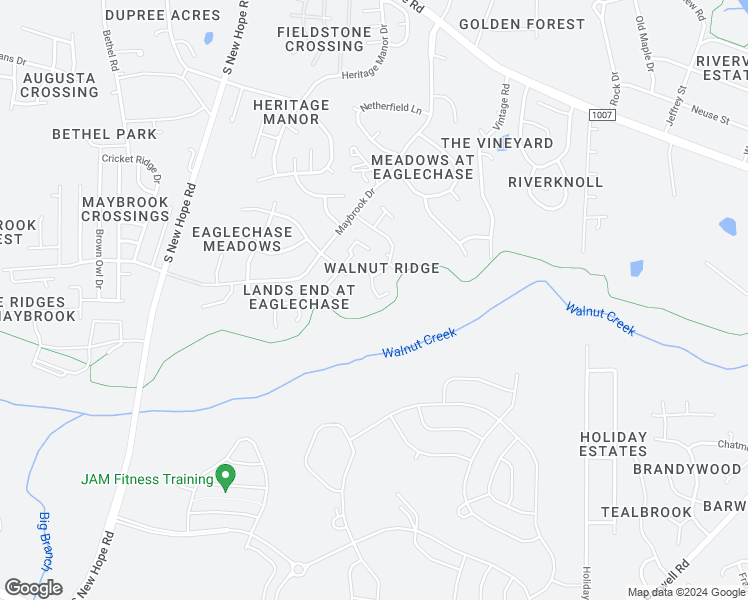 map of restaurants, bars, coffee shops, grocery stores, and more near 2224 Walnut Ridge Court in Raleigh