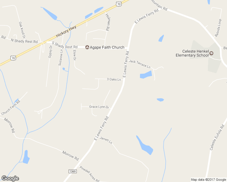 map of restaurants, bars, coffee shops, grocery stores, and more near 134 English Oaks Lane in Statesville