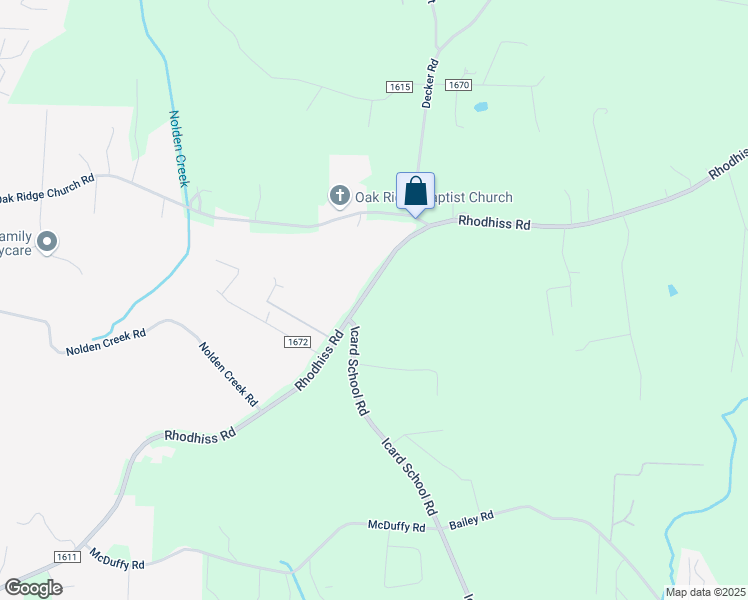 map of restaurants, bars, coffee shops, grocery stores, and more near 7648 Rhodhiss Road in Connelly Springs