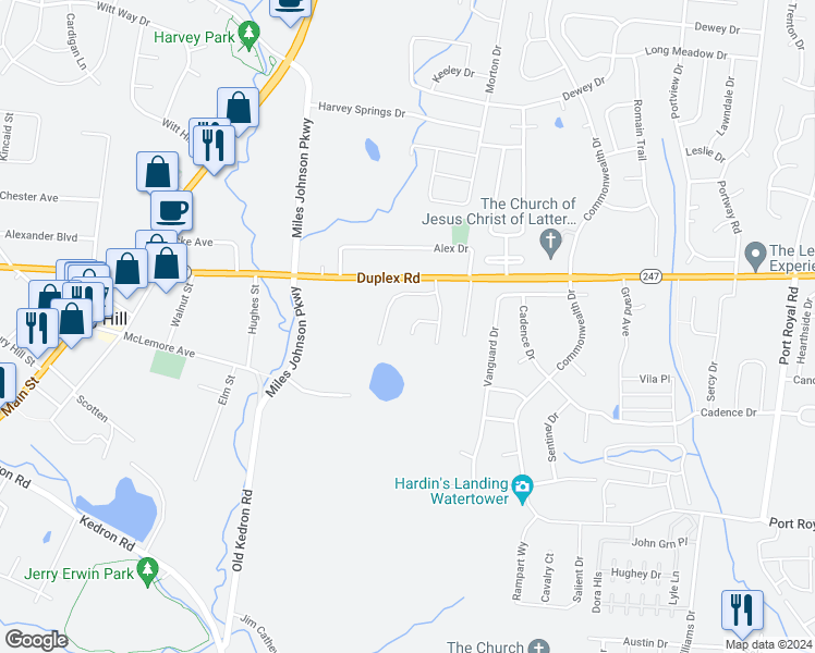 map of restaurants, bars, coffee shops, grocery stores, and more near 1510 Winter Court in Spring Hill