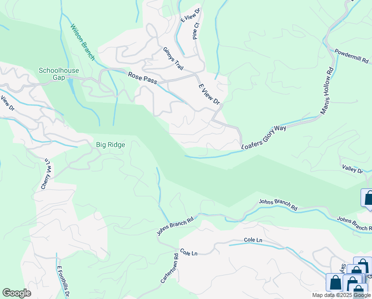 map of restaurants, bars, coffee shops, grocery stores, and more near 2057 Settlers Ridge Way in Sevierville