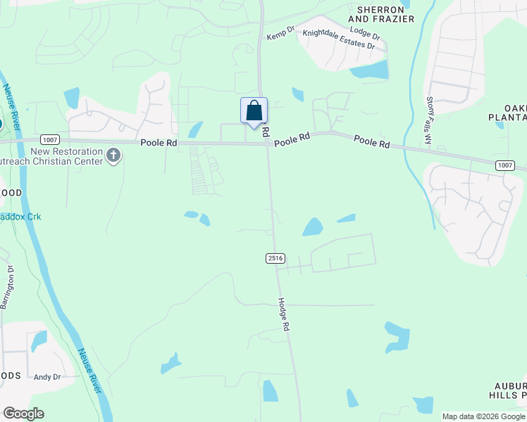 map of restaurants, bars, coffee shops, grocery stores, and more near 2700 Hodge Rd in Knightdale