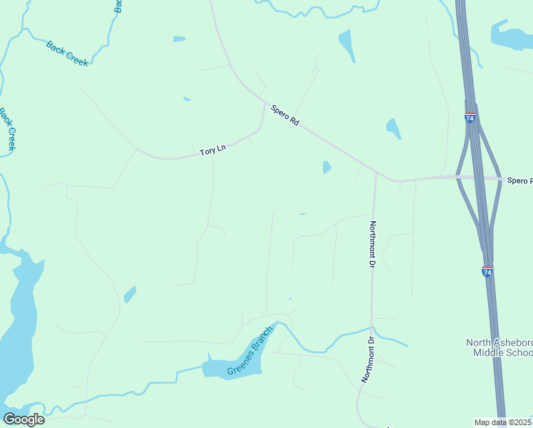 map of restaurants, bars, coffee shops, grocery stores, and more near 2589 Northmont Lake Drive in Asheboro