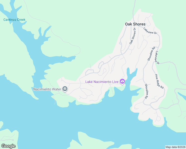 map of restaurants, bars, coffee shops, grocery stores, and more near 2756 Oak Shores Drive in Bradley