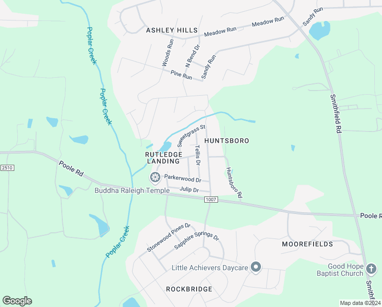 map of restaurants, bars, coffee shops, grocery stores, and more near 5221 Limewood Street in Knightdale