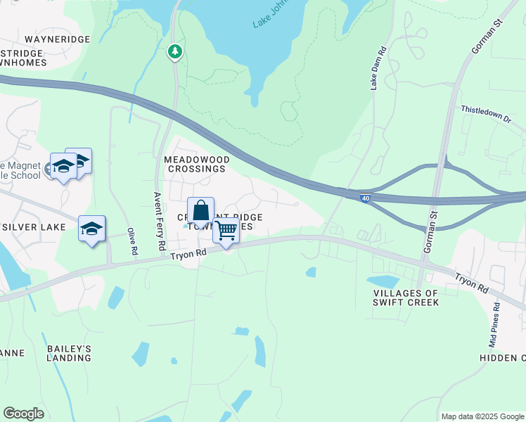 map of restaurants, bars, coffee shops, grocery stores, and more near 4404 Tryon Road in Raleigh