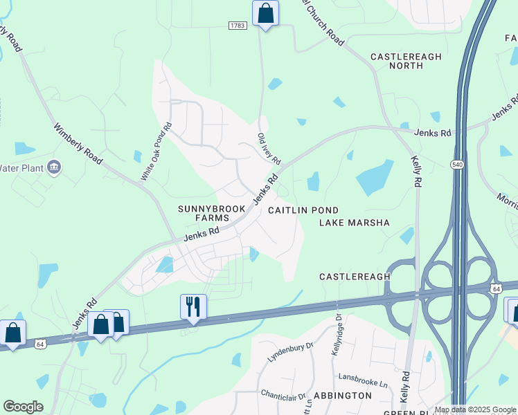 map of restaurants, bars, coffee shops, grocery stores, and more near 3300 U.S. 64 in Apex