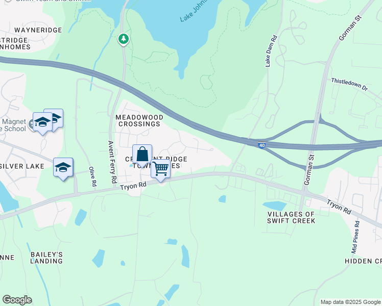 map of restaurants, bars, coffee shops, grocery stores, and more near 4404 Tryon Road in Raleigh