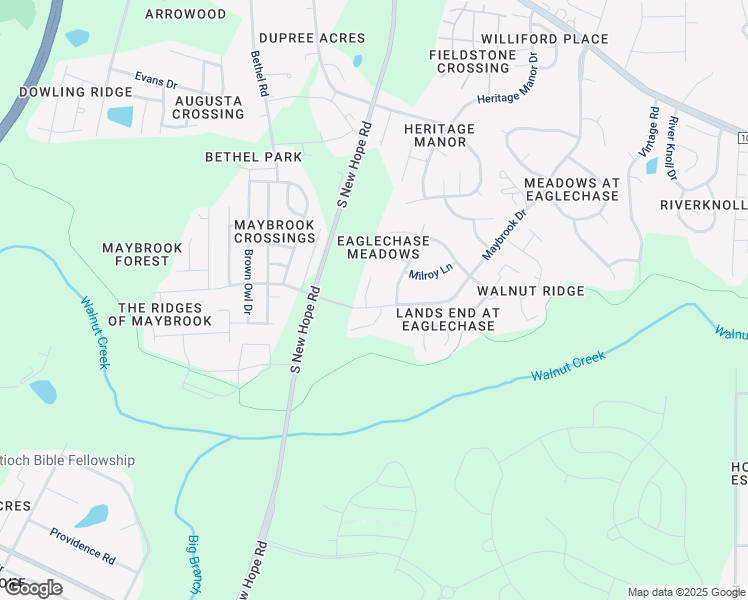 map of restaurants, bars, coffee shops, grocery stores, and more near 2308 Maybrook Drive in Raleigh