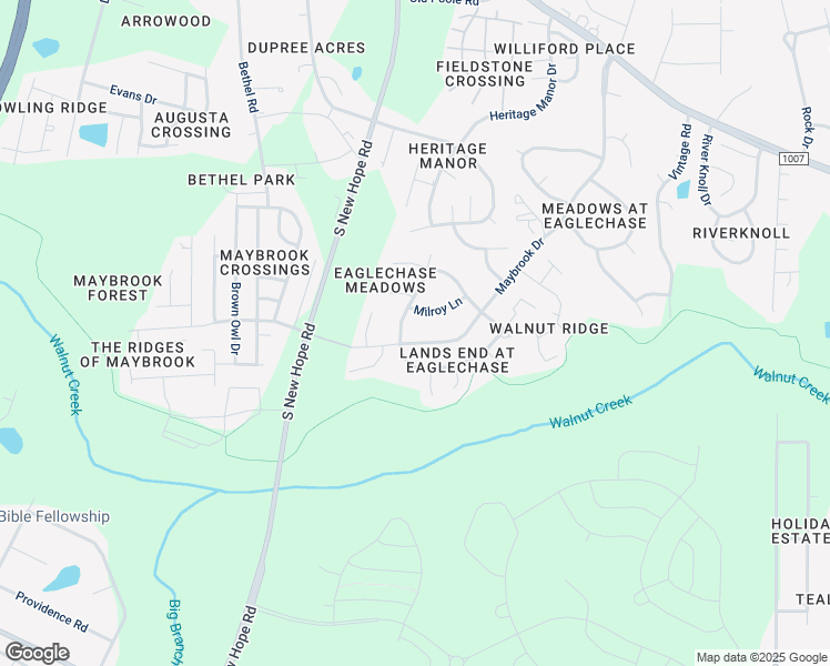 map of restaurants, bars, coffee shops, grocery stores, and more near 2216 Maybrook Drive in Raleigh