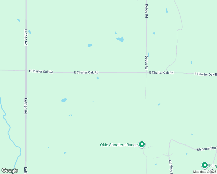 map of restaurants, bars, coffee shops, grocery stores, and more near 19255 East Charter Oak Road in Luther