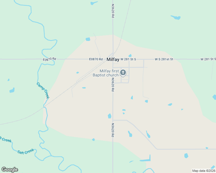 map of restaurants, bars, coffee shops, grocery stores, and more near 28290 South 513th West Avenue in Stroud