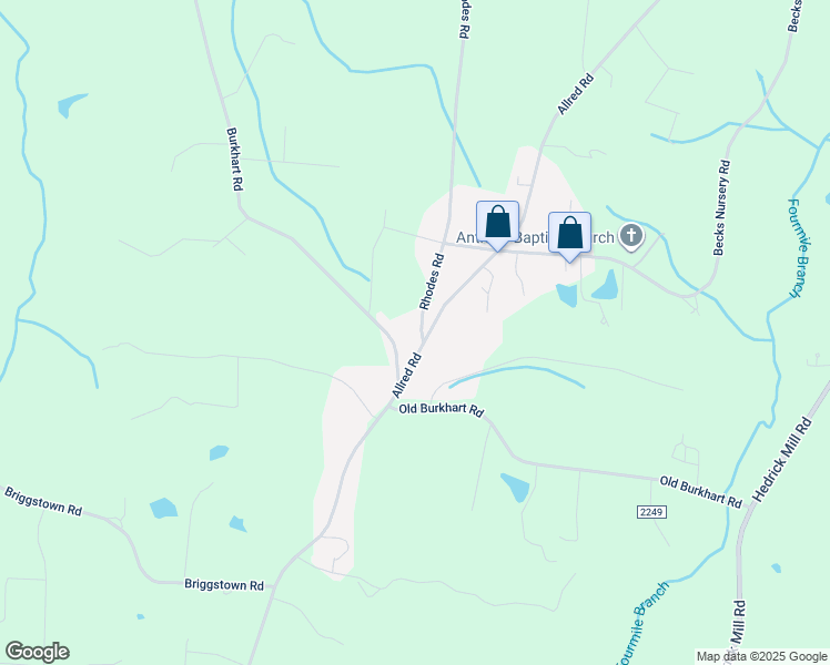 map of restaurants, bars, coffee shops, grocery stores, and more near 2660 Rhodes Road in Lexington