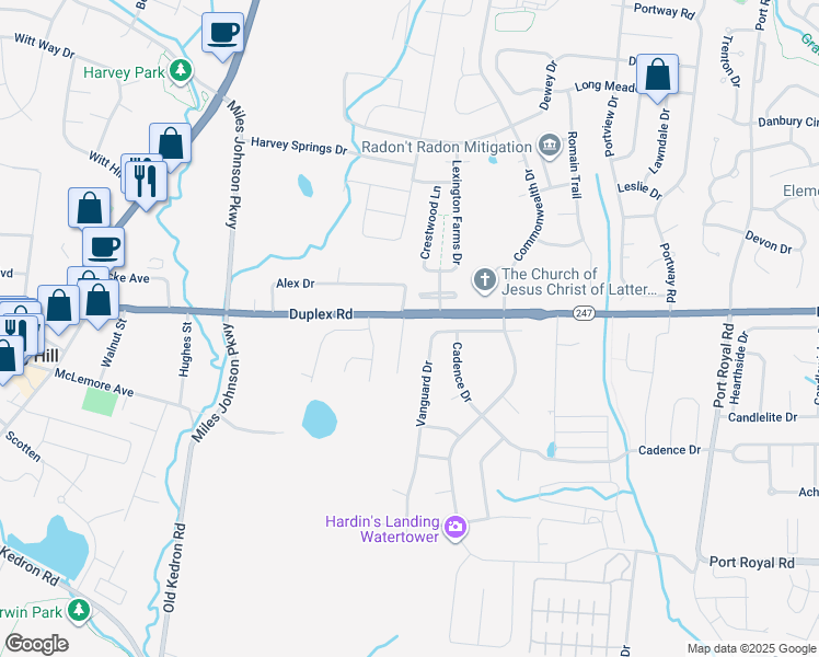 map of restaurants, bars, coffee shops, grocery stores, and more near 1704 Carlyon Court in Spring Hill