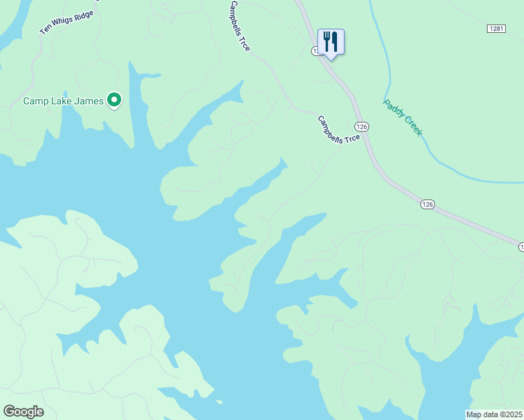map of restaurants, bars, coffee shops, grocery stores, and more near 2330 Old Nebo Bridge Burke Road in Nebo