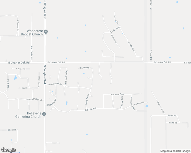 map of restaurants, bars, coffee shops, grocery stores, and more near 12154 Berry Ridge in Guthrie