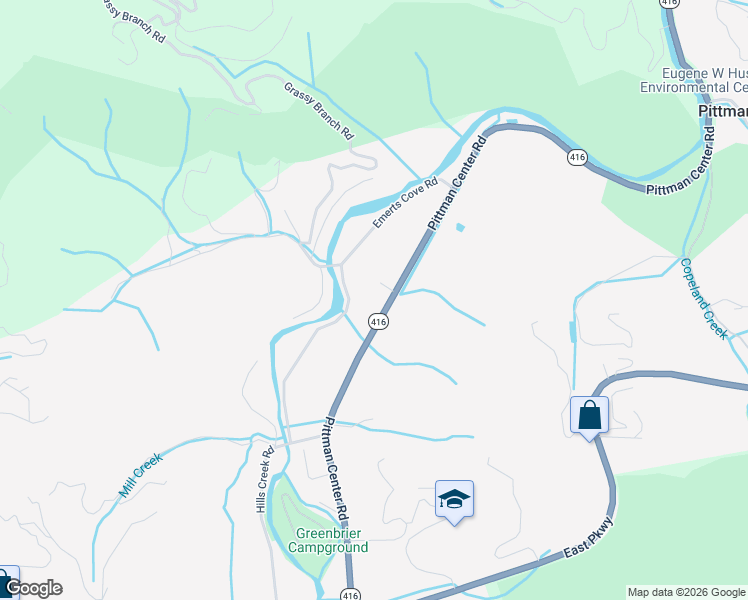 map of restaurants, bars, coffee shops, grocery stores, and more near 5160 Pittman Center Road in Sevierville