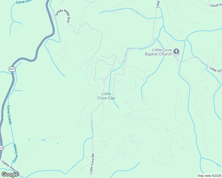 map of restaurants, bars, coffee shops, grocery stores, and more near 1878 Little Cove Road in Sevierville