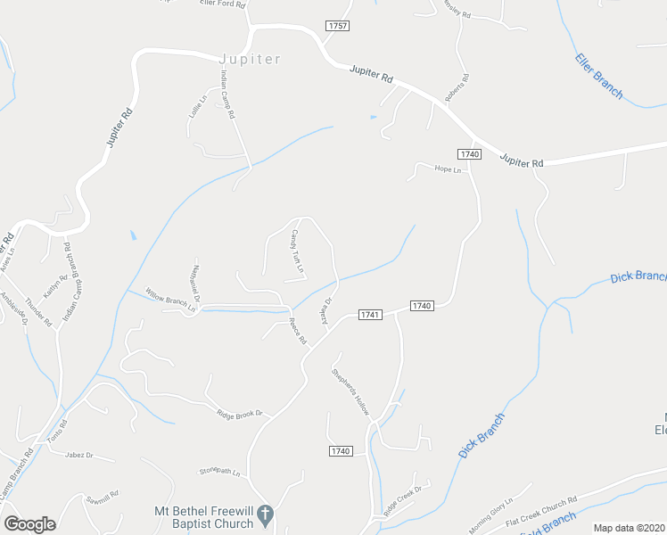 map of restaurants, bars, coffee shops, grocery stores, and more near 22 Azalea Drive in Weaverville