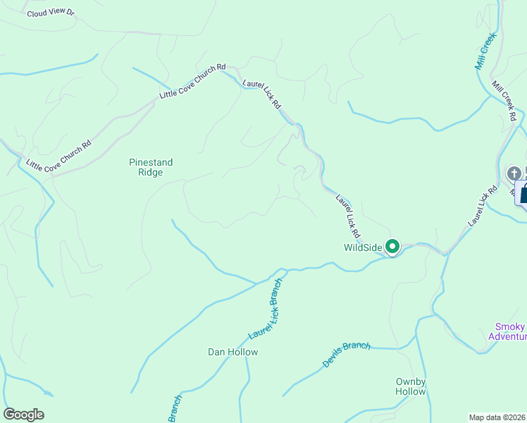 map of restaurants, bars, coffee shops, grocery stores, and more near 1535 Mountain Dreams Way in Pigeon Forge