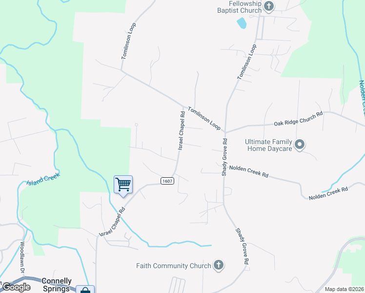 map of restaurants, bars, coffee shops, grocery stores, and more near 6756 Cobbs Place in Connelly Springs