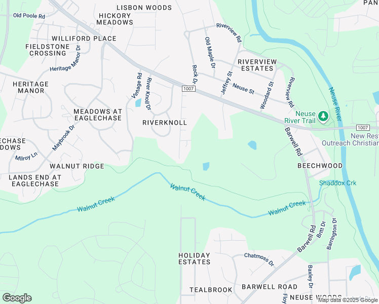 map of restaurants, bars, coffee shops, grocery stores, and more near 2125 Lake Trout Lane in Raleigh