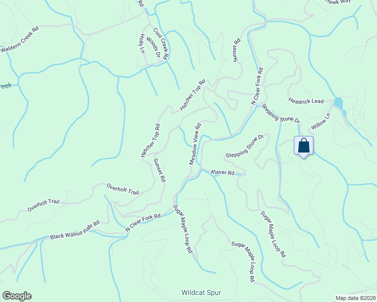 map of restaurants, bars, coffee shops, grocery stores, and more near 3050 Meadow View Road in Sevierville