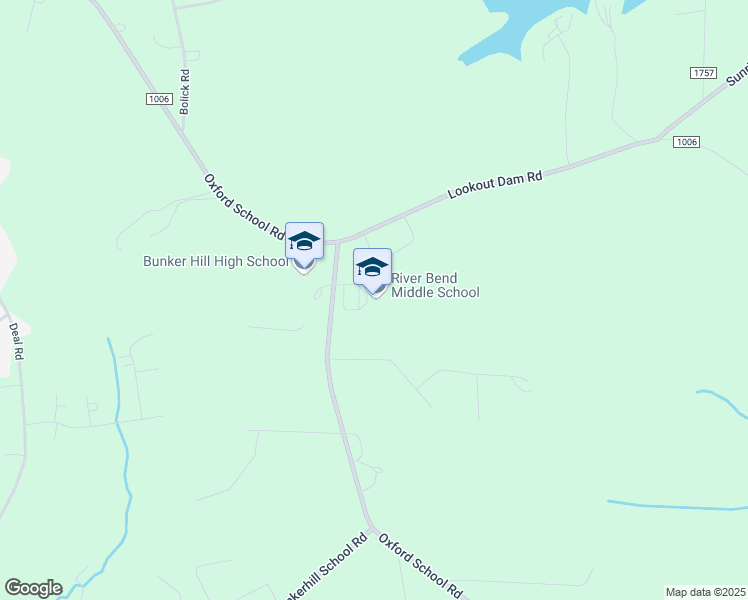 map of restaurants, bars, coffee shops, grocery stores, and more near 4670 Oxford School Road in Catawba