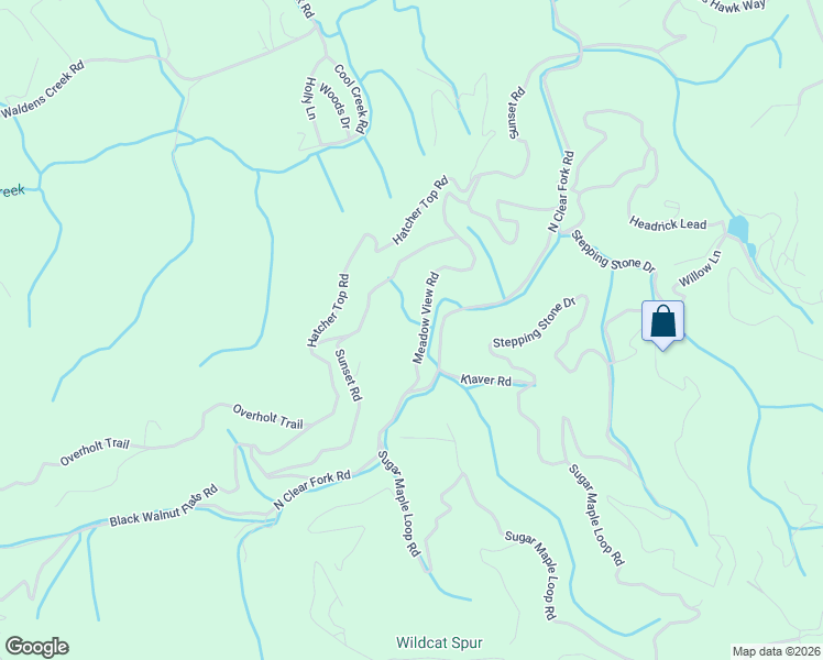 map of restaurants, bars, coffee shops, grocery stores, and more near 3050 Meadow View Road in Sevierville