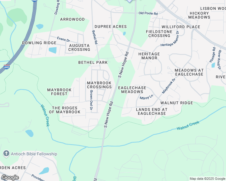 map of restaurants, bars, coffee shops, grocery stores, and more near 1505 Oxleymare Drive in Raleigh