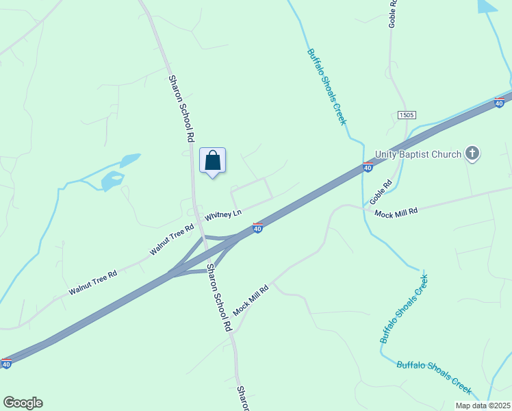 map of restaurants, bars, coffee shops, grocery stores, and more near Whitney Lane in Statesville