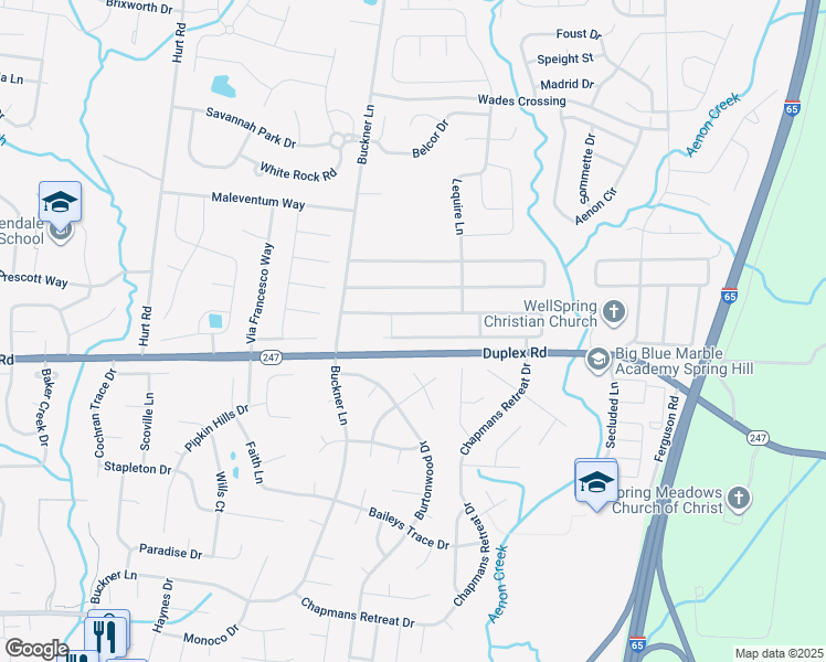 map of restaurants, bars, coffee shops, grocery stores, and more near 3026 Sakari Circle in Spring Hill