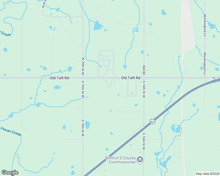 map of restaurants, bars, coffee shops, grocery stores, and more near 7635 Old Taft Road in Muskogee