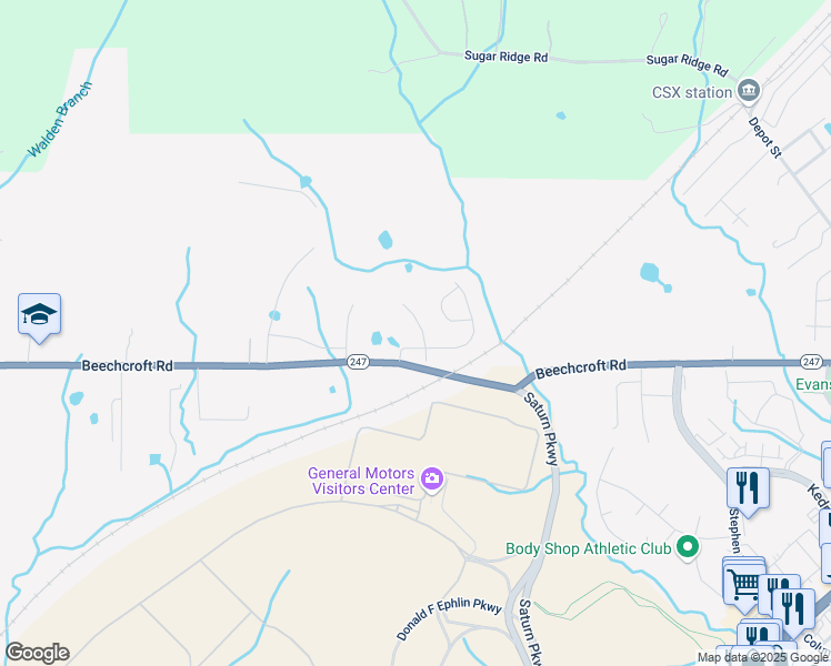 map of restaurants, bars, coffee shops, grocery stores, and more near 1005 Mccormick Crossing in Spring Hill