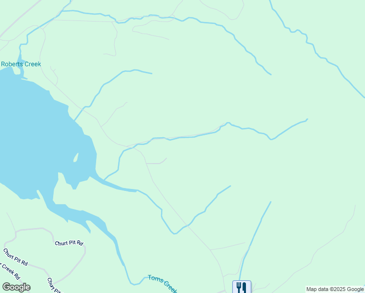 map of restaurants, bars, coffee shops, grocery stores, and more near 2492 Toms Creek Rd in Linden