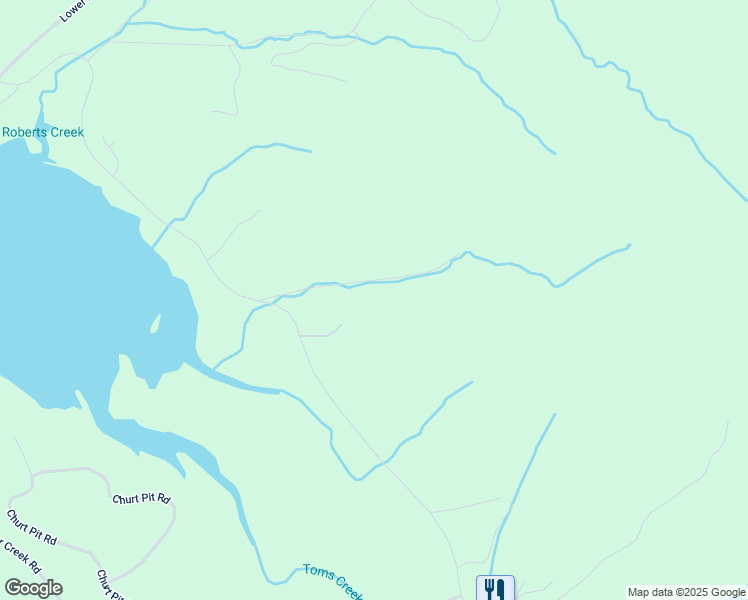 map of restaurants, bars, coffee shops, grocery stores, and more near 2492 Toms Creek Road in Linden